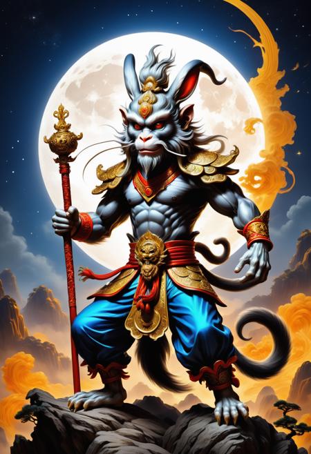 00051-[number]-1307763555-hyper detailed masterpiece, dynamic, awesome quality, moon rabbit, Mythical Monkey King from Chinese folklore,  immense strength.png